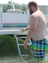 Under Deck Pontoon Boat Ladders