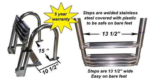 telescoping pontoon or dock ladder